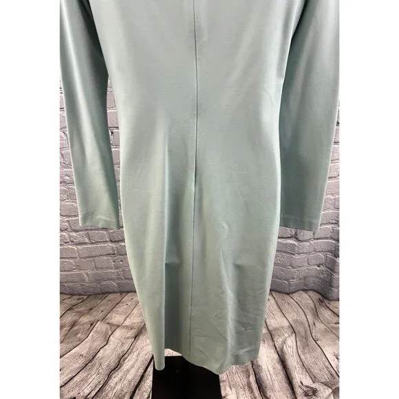 Escada V-Neck Knee-Length Dress - Smocked Blue Size 38 US 6 - Picture 7 of 11